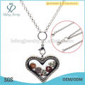 3mm 24" stainless steel floating charms glass locket chain wholesale necklace jewelry